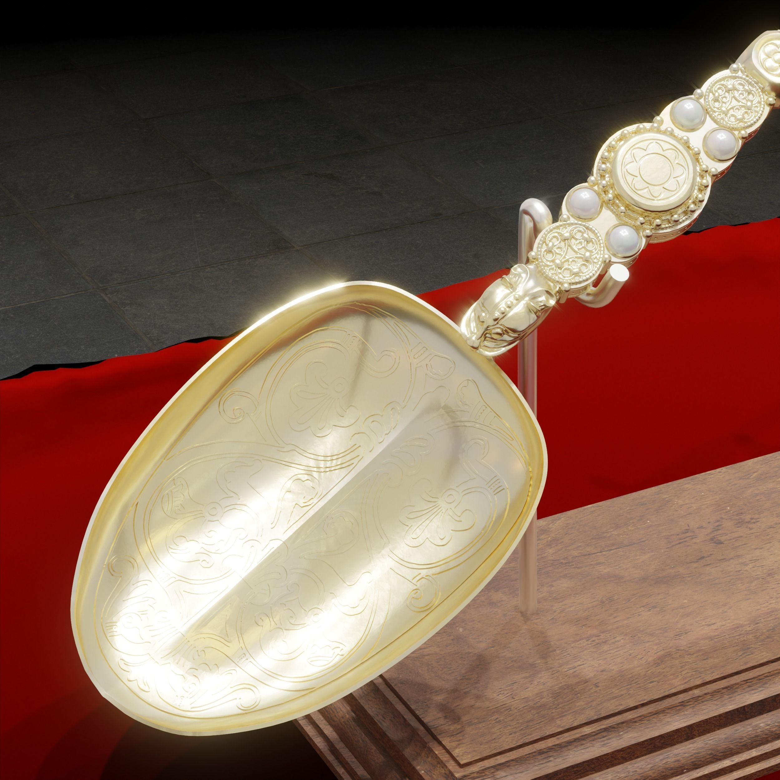 Spoon Poly The Coronation Spoon - High-Poly 3D model | CGTrader