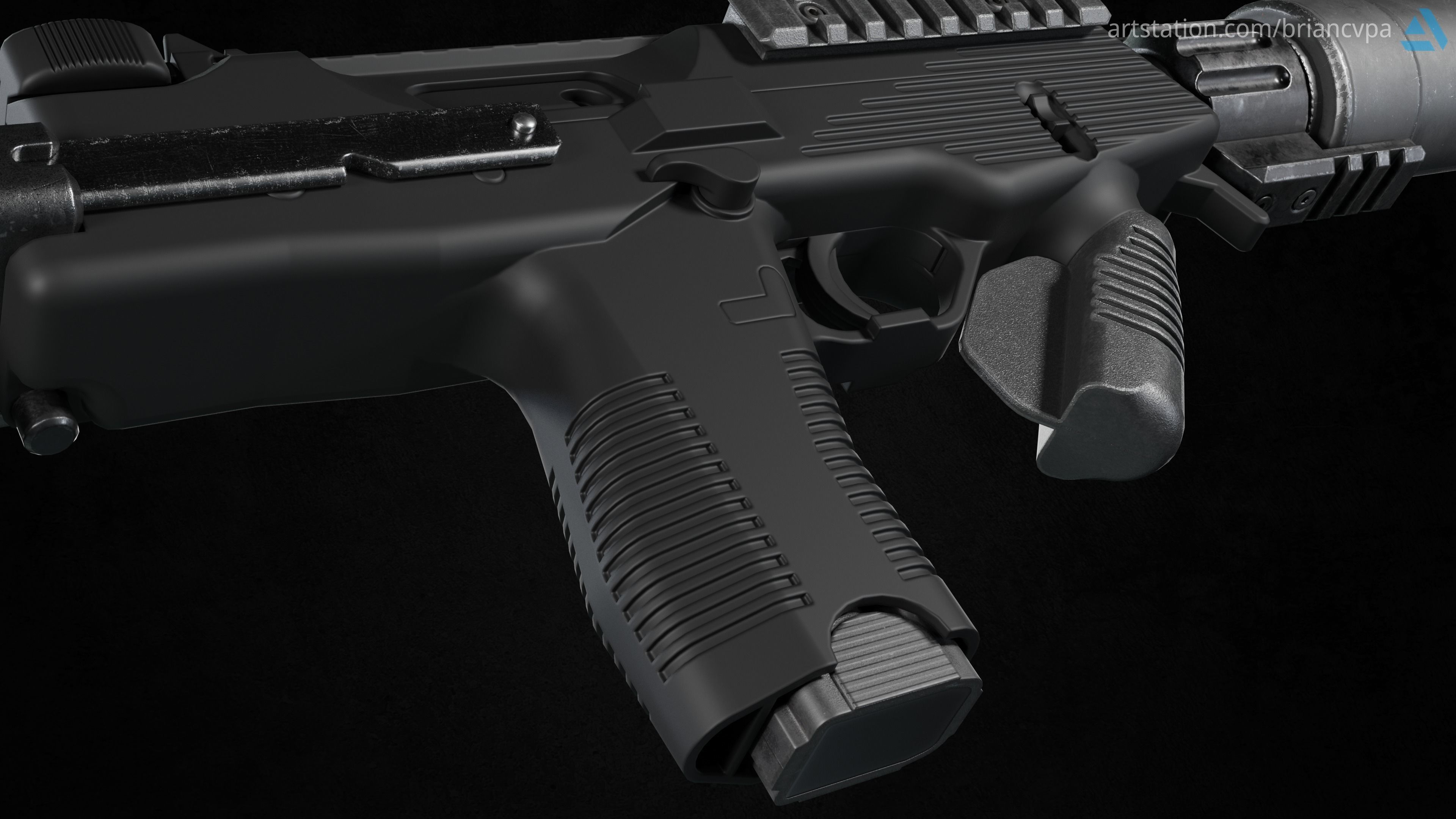 3D model Brugger and Thomet MP9 Expansion Pack VR / AR / low-poly ...