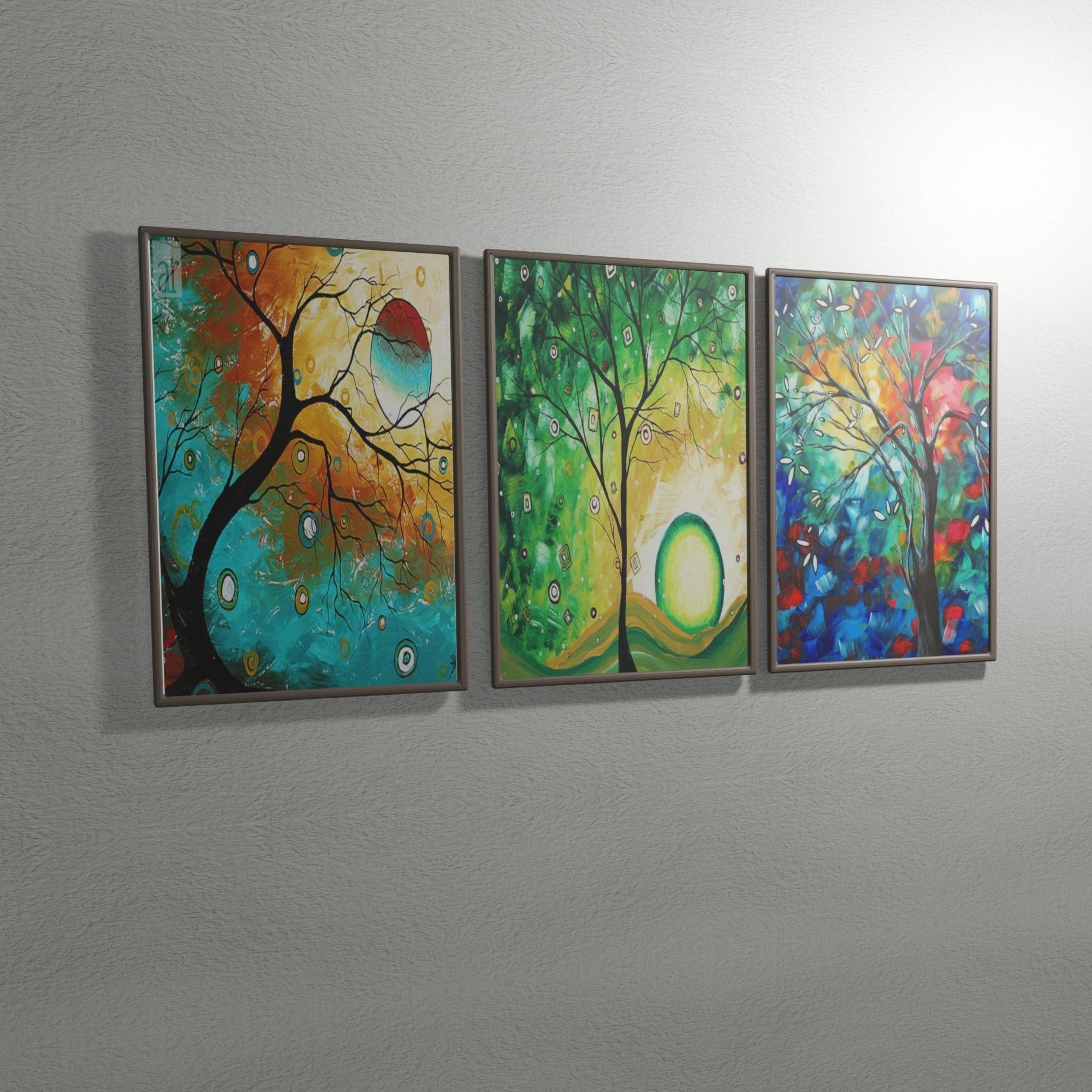 paintings drawn in 3 dimensions 3D model CGTrader