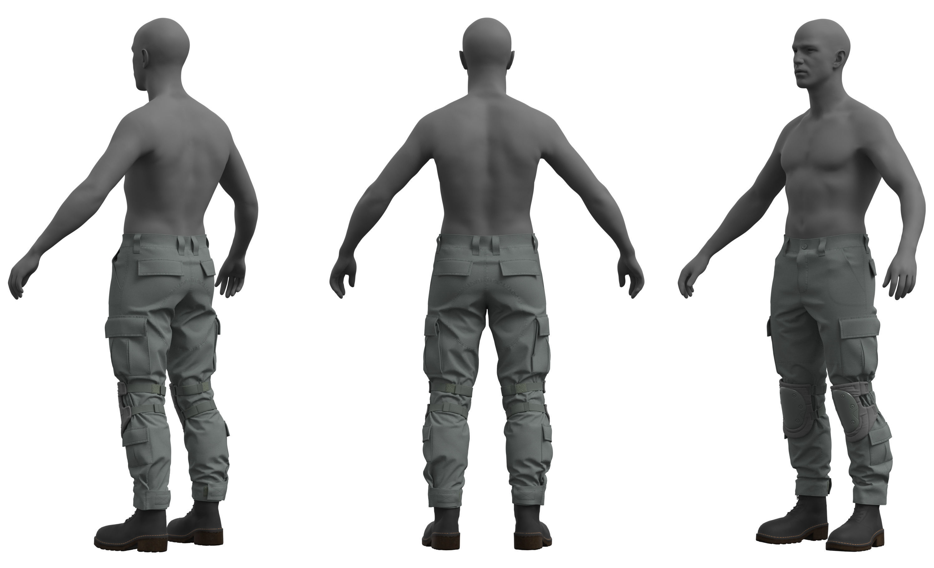 Military Tactical Combat Pants - Marvelous Designer 3D model | CGTrader