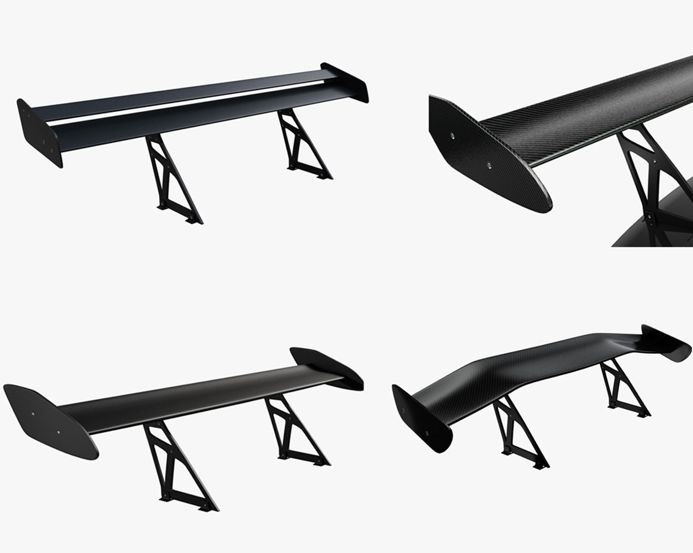 3D model Car Spoilers Pack VR / AR / lowpoly CGTrader