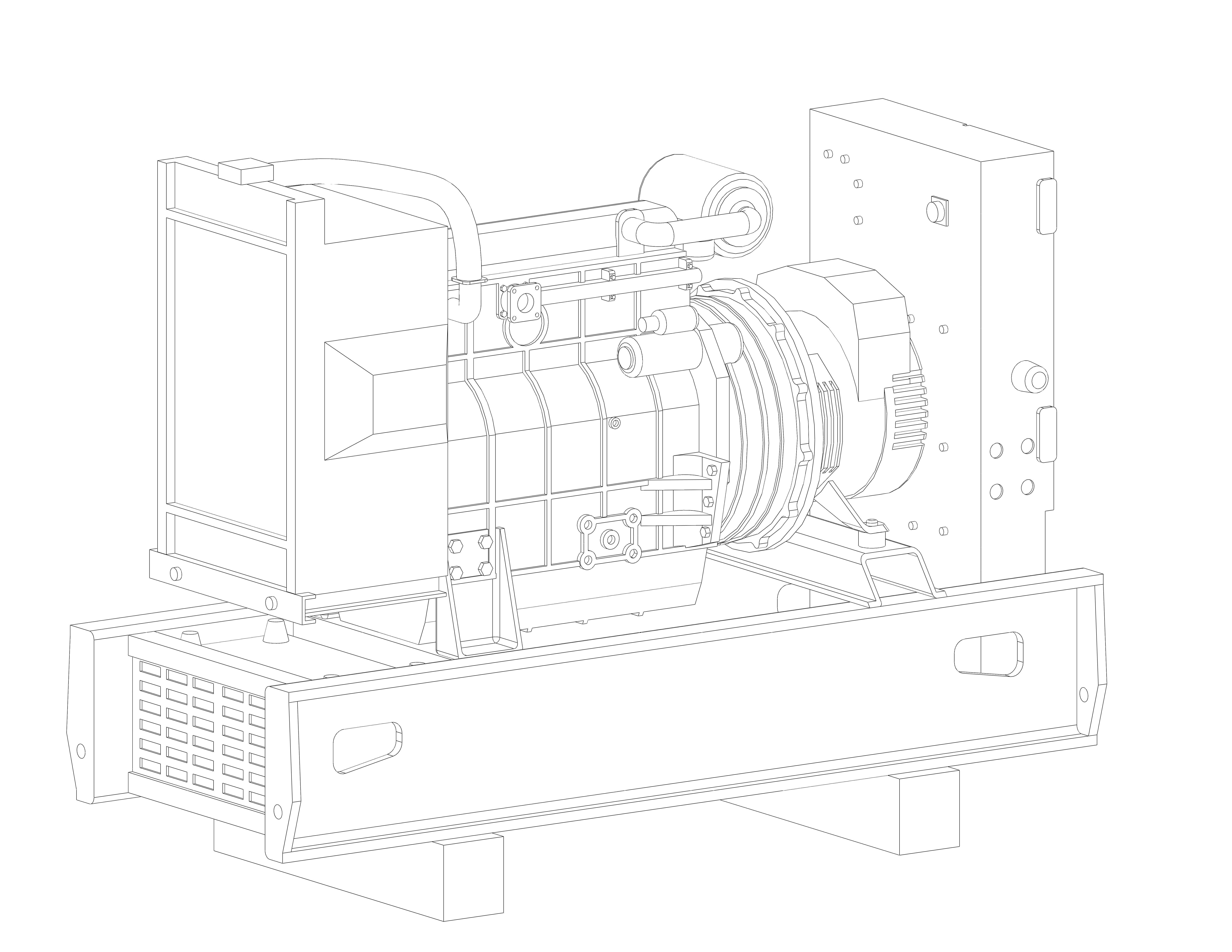 CAT ELECTRICDIESELGENERATOR 3D model 3D printable CGTrader