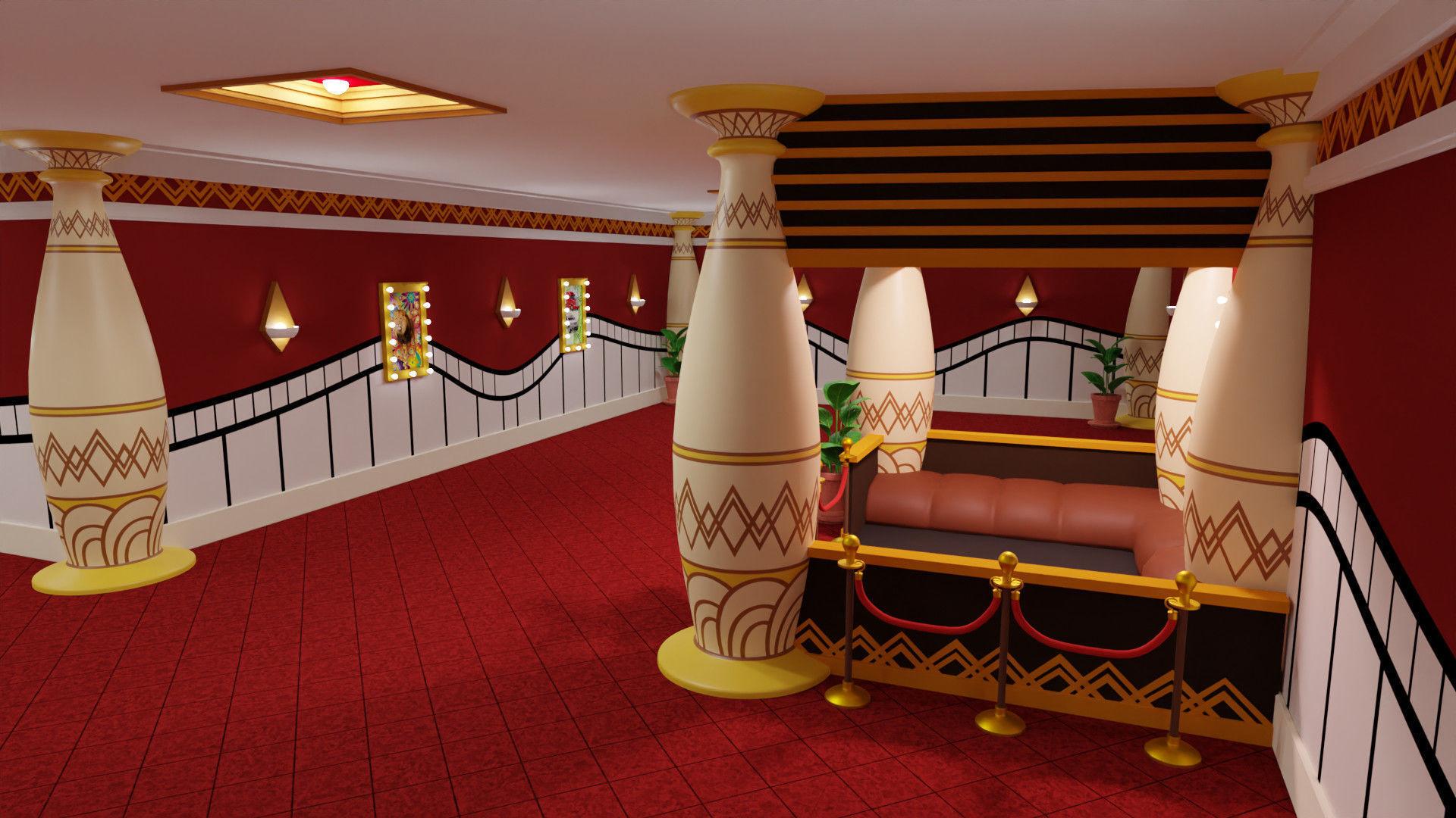 Beautiful Hall 3D model | CGTrader
