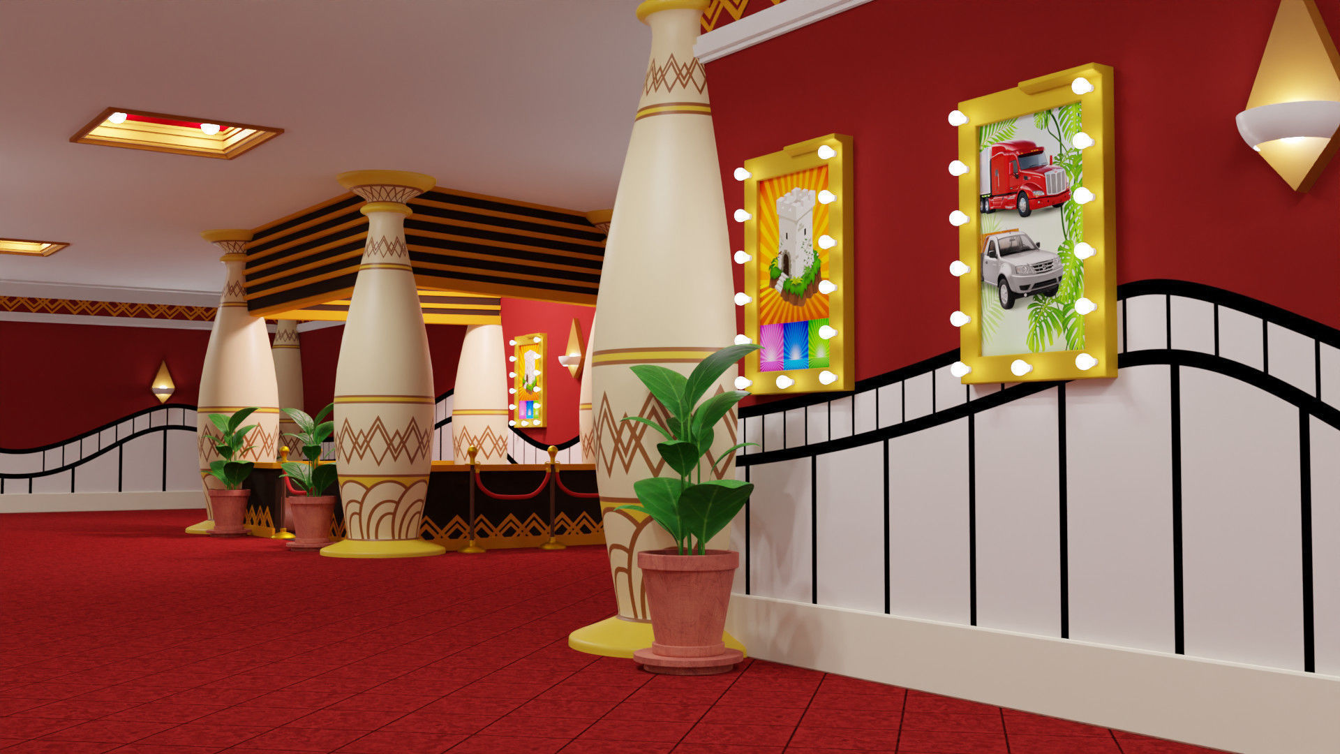 Beautiful Hall 3D model | CGTrader