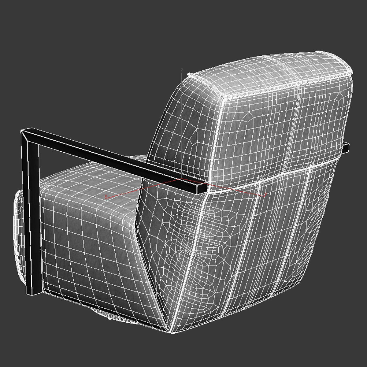 Arhaus Walsh Leather Glider Armchair 3D model CGTrader