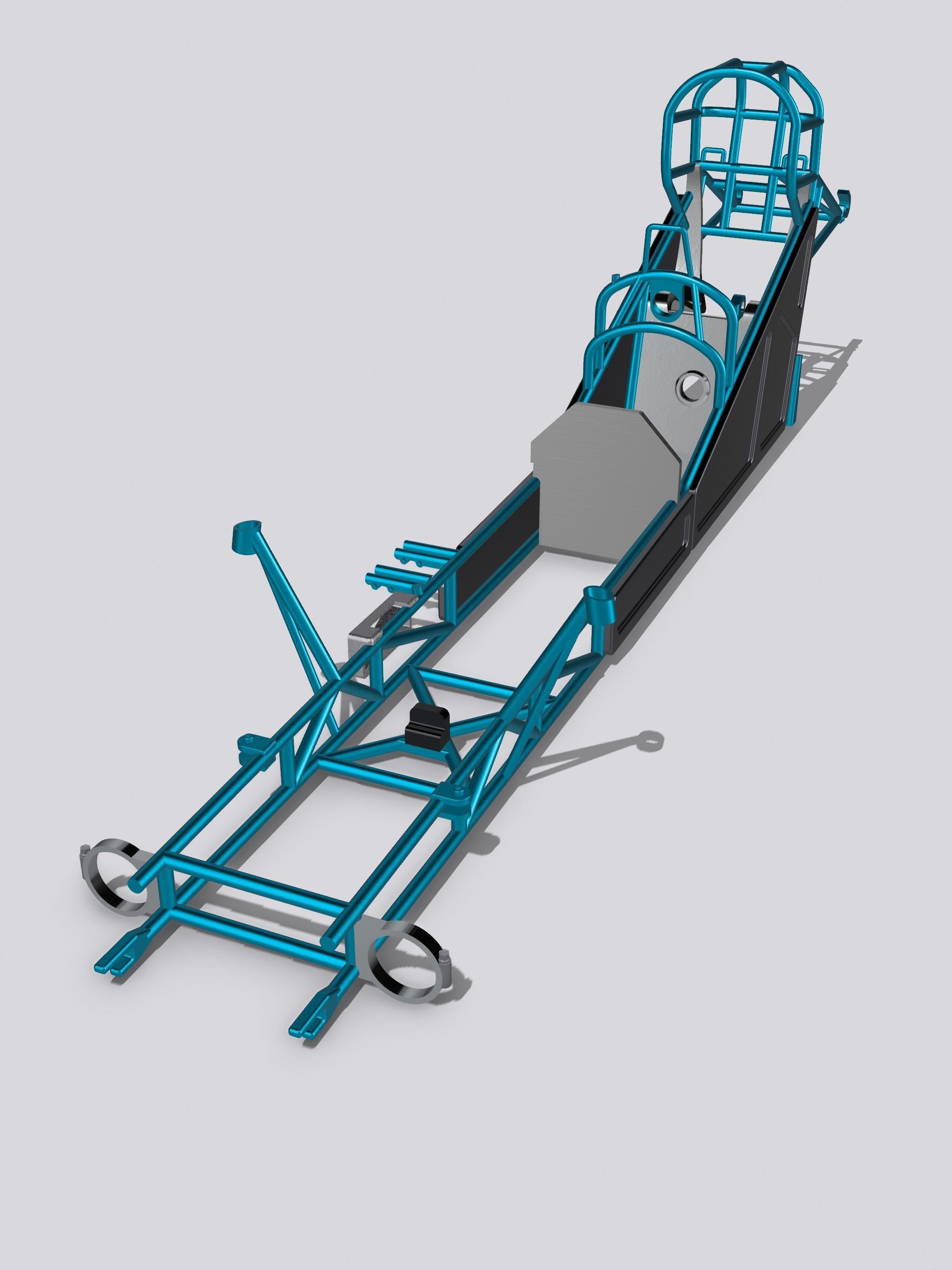 FUNNY CAR Funny Car Chassis Platform 2 options High Detail 3D model 3D printable CGTrader