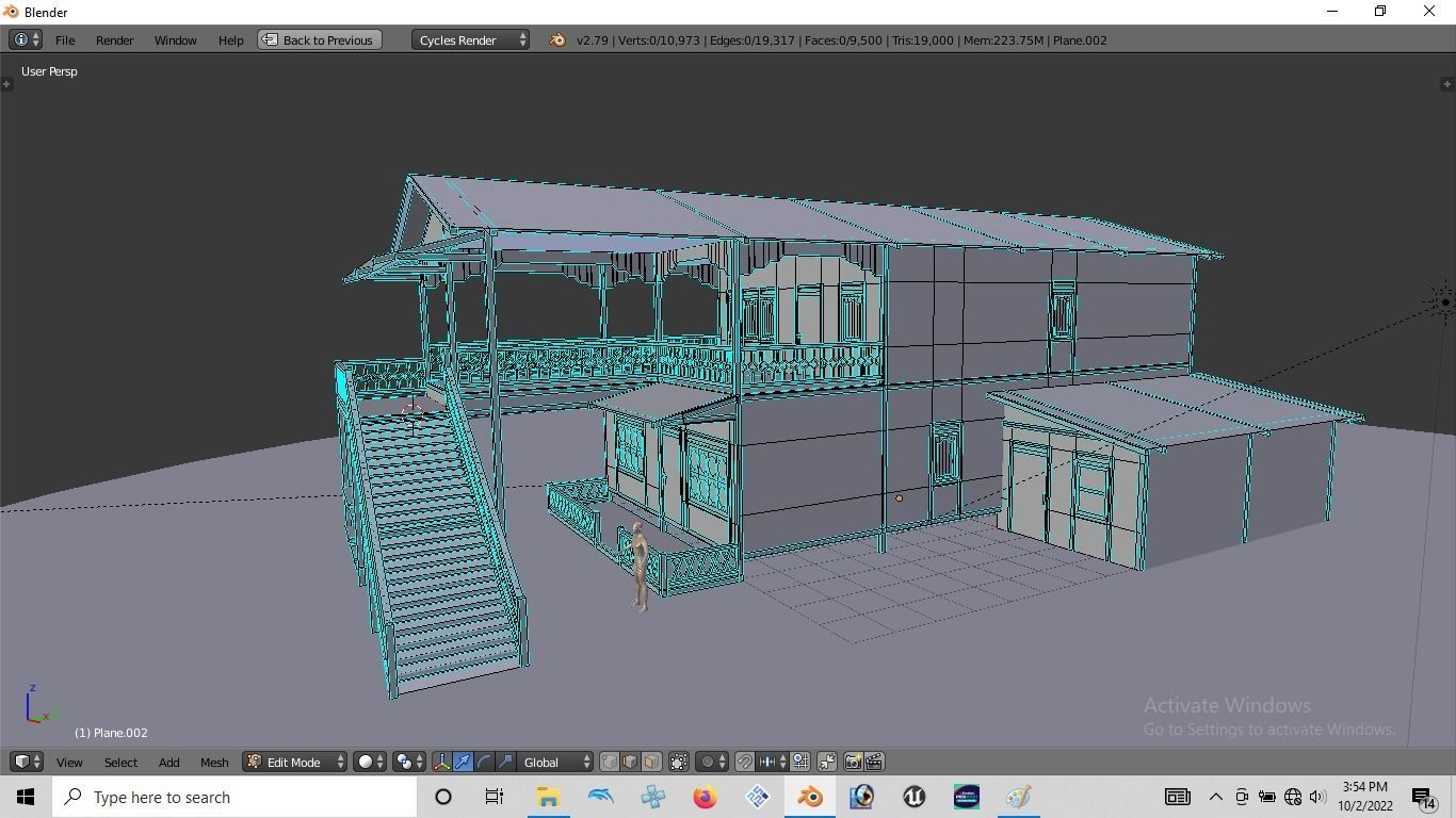 Rumah kayu tingkat 003-004 3D model | CGTrader