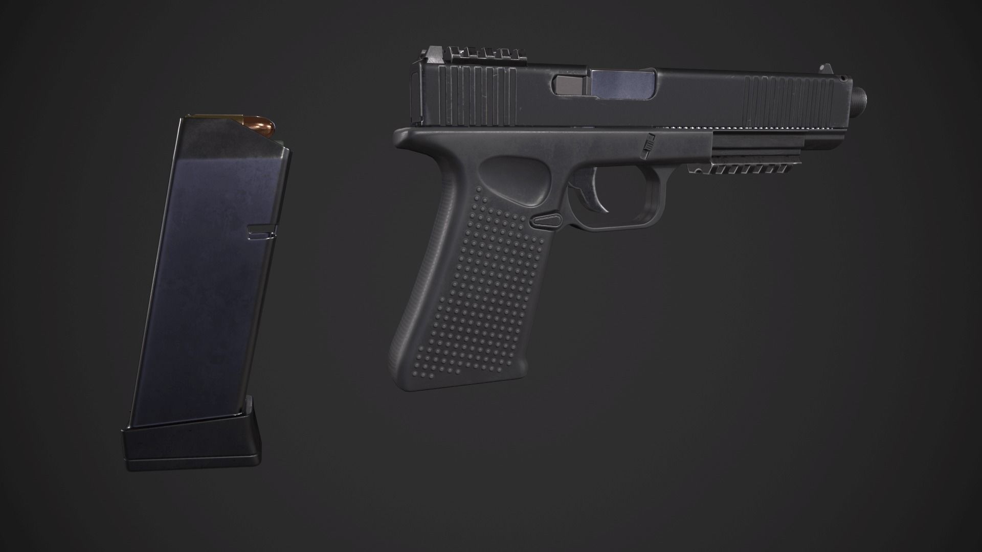 3D model Glock 21 with Extended Barrel VR / AR / low-poly | CGTrader