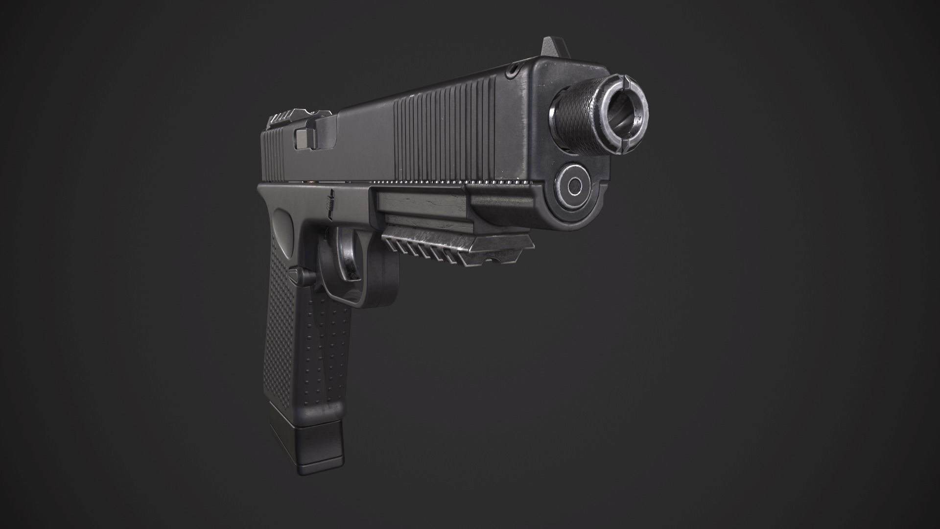 3D model Glock 21 with Extended Barrel VR / AR / low-poly | CGTrader