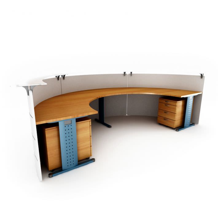 3d Receptionist Desk With Curved Wood Cgtrader Receptionist Desk With Curved Wood 3d Model 1