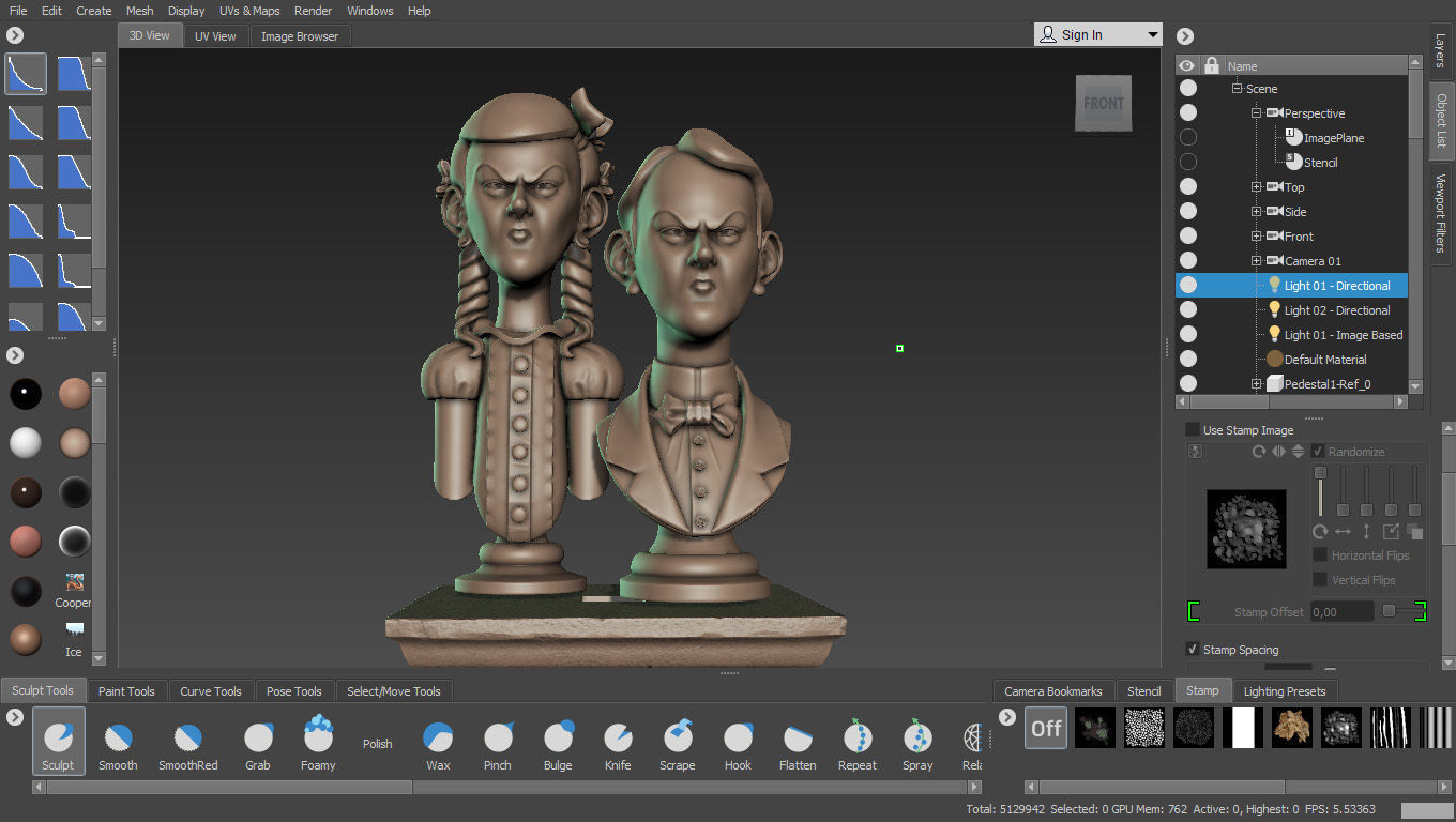 Haunted Mansion The Twins 3D Printable Busts 3D model 3D printable