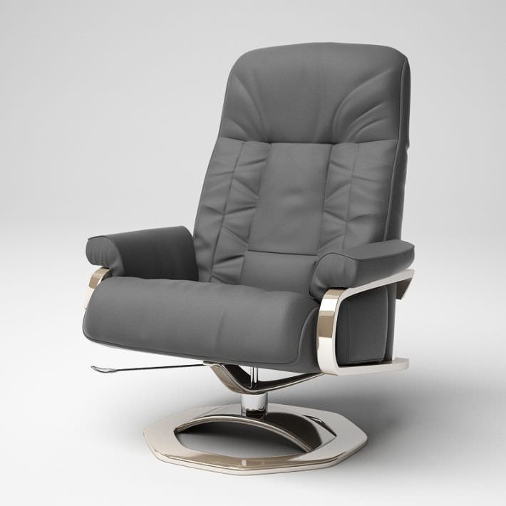 Grey Pedestal Chair 3D model CGTrader