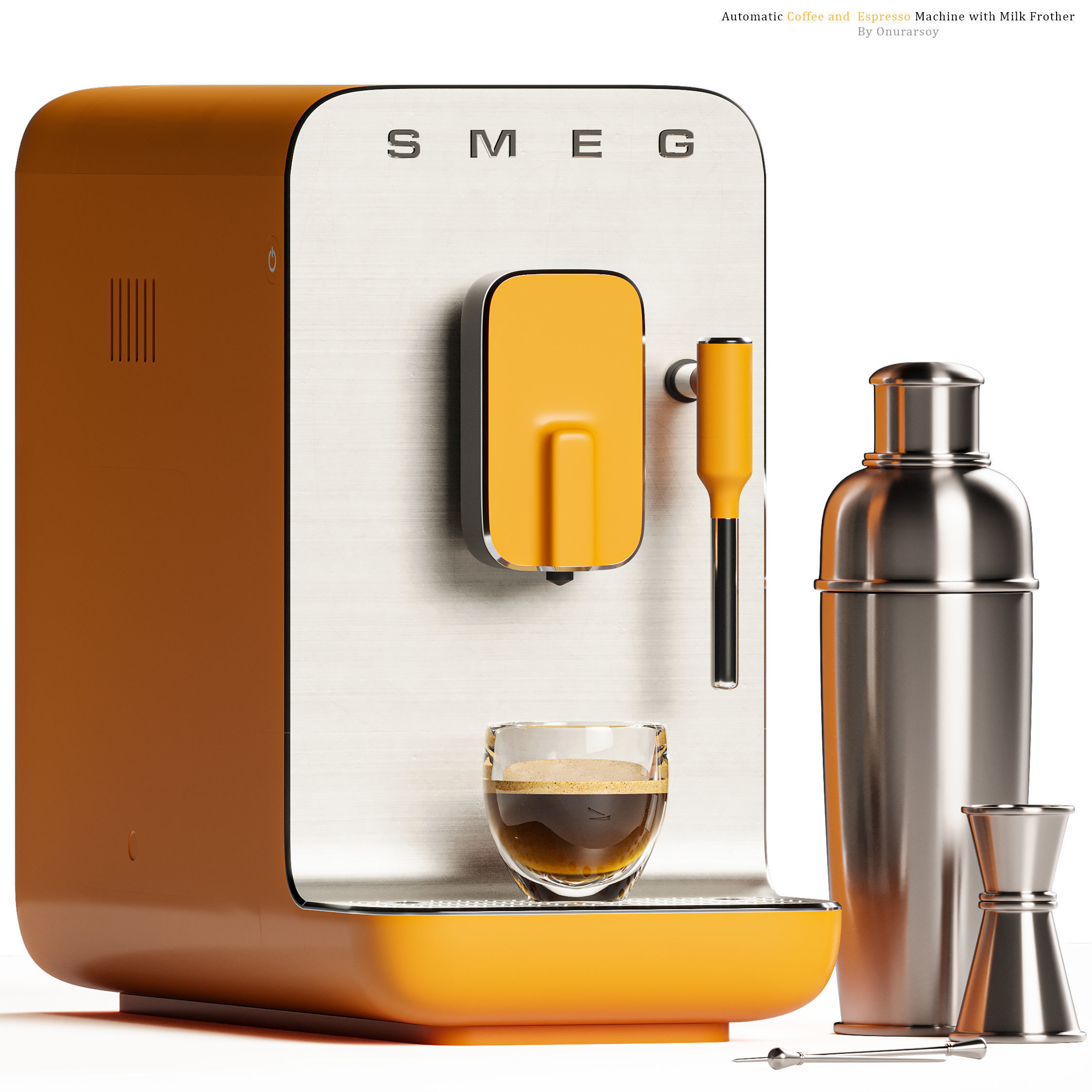 Smeg Automatic Coffee and Espresso Machine 3D model CGTrader