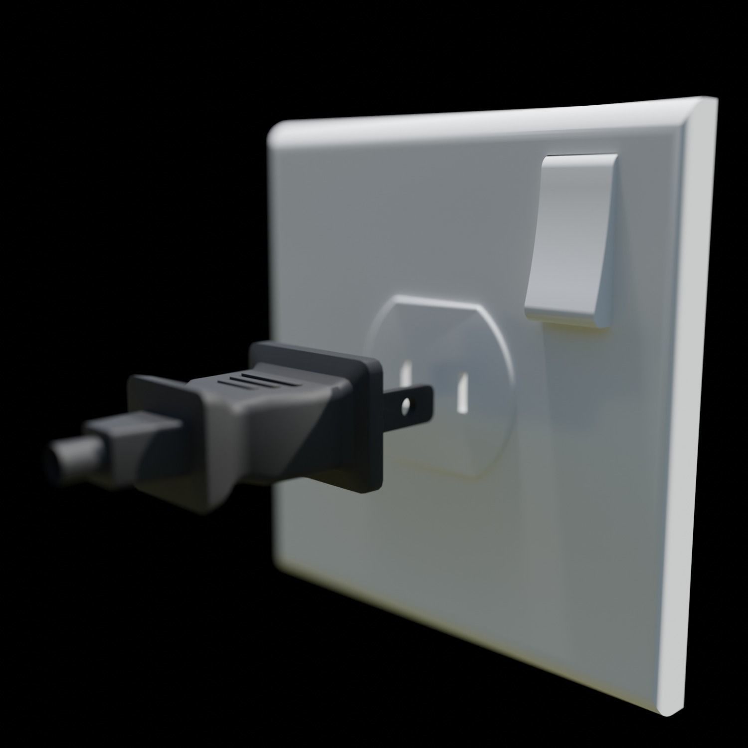 Type A Plug and Socket 3D model 3D printable CGTrader