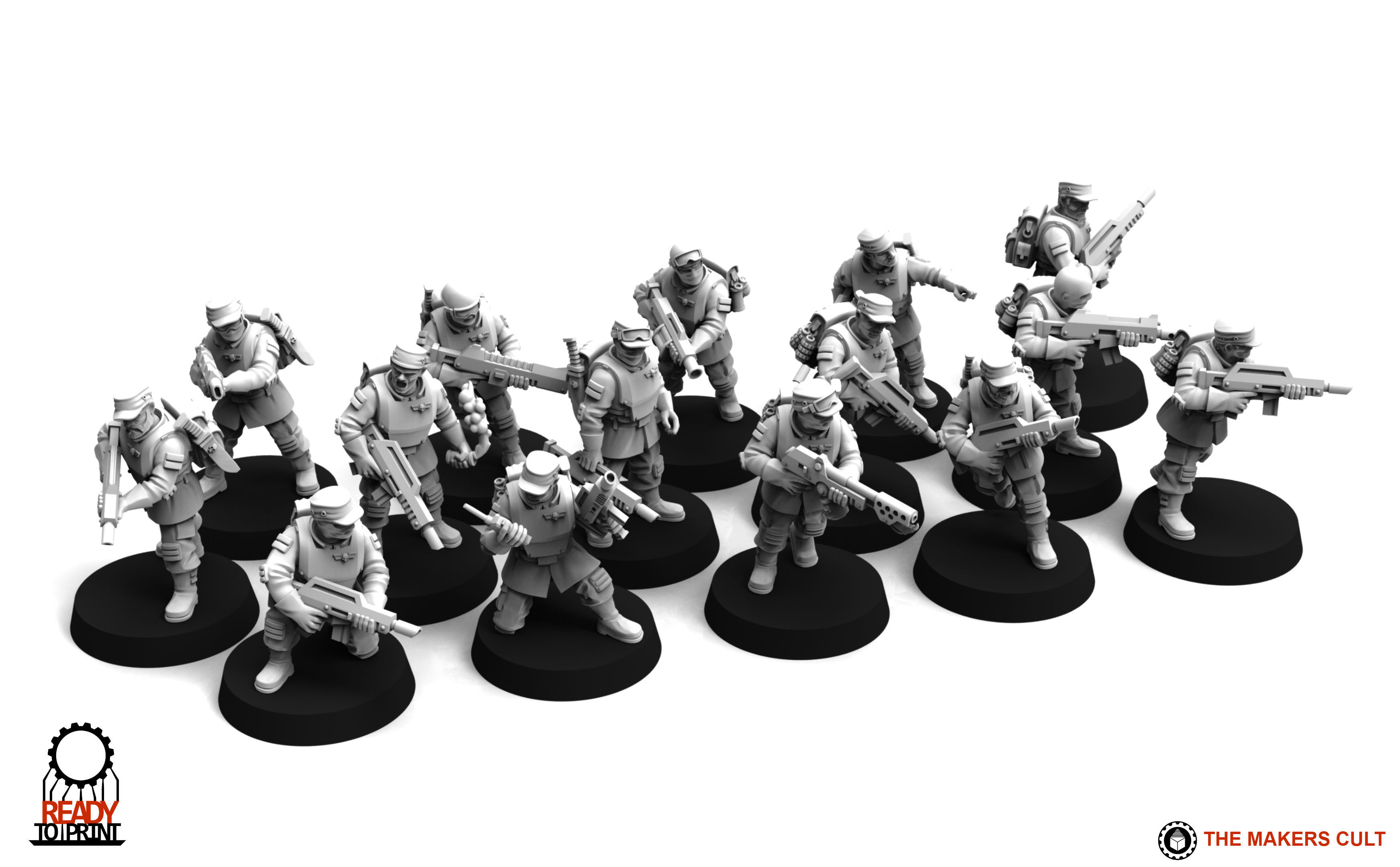 Universal Guard Light Infantry Builder 3D model 3D printable CGTrader