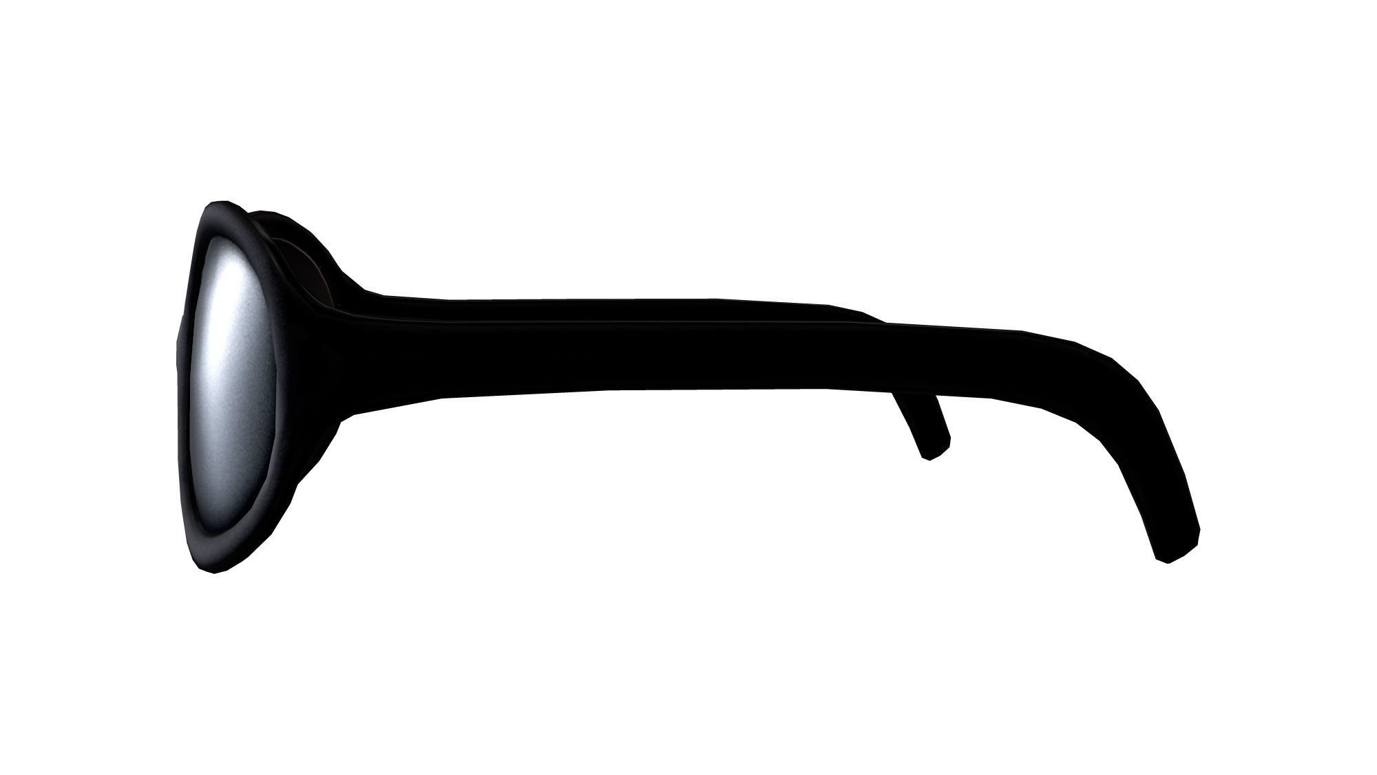 3D model Thick Black Frame Sunglasses VR / AR / lowpoly CGTrader