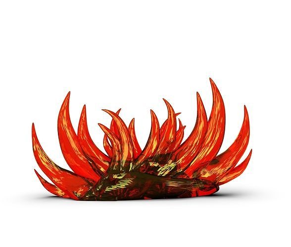 Fire Effect 3D model 3D printable CGTrader