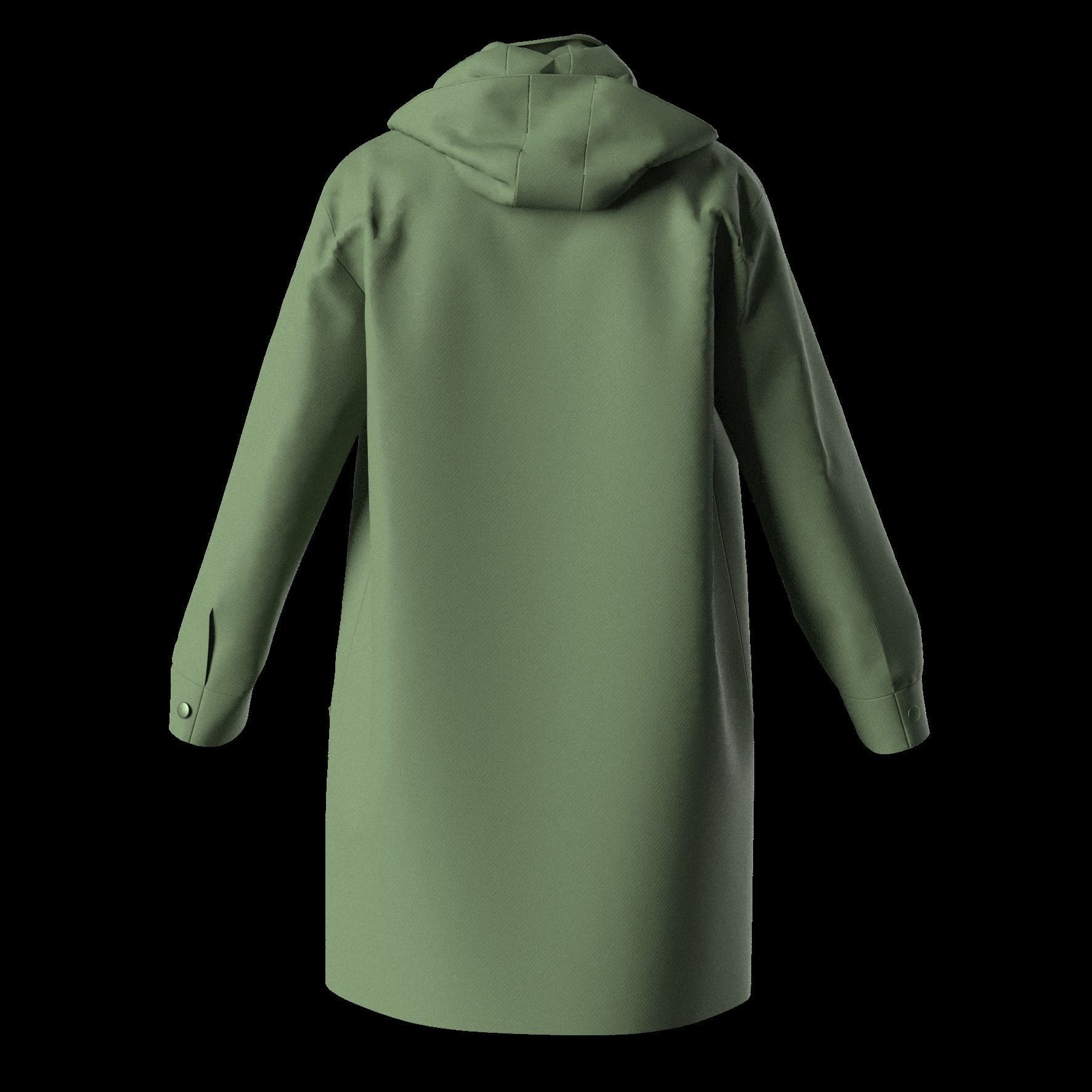 clo3D parka jacket 3D model | CGTrader