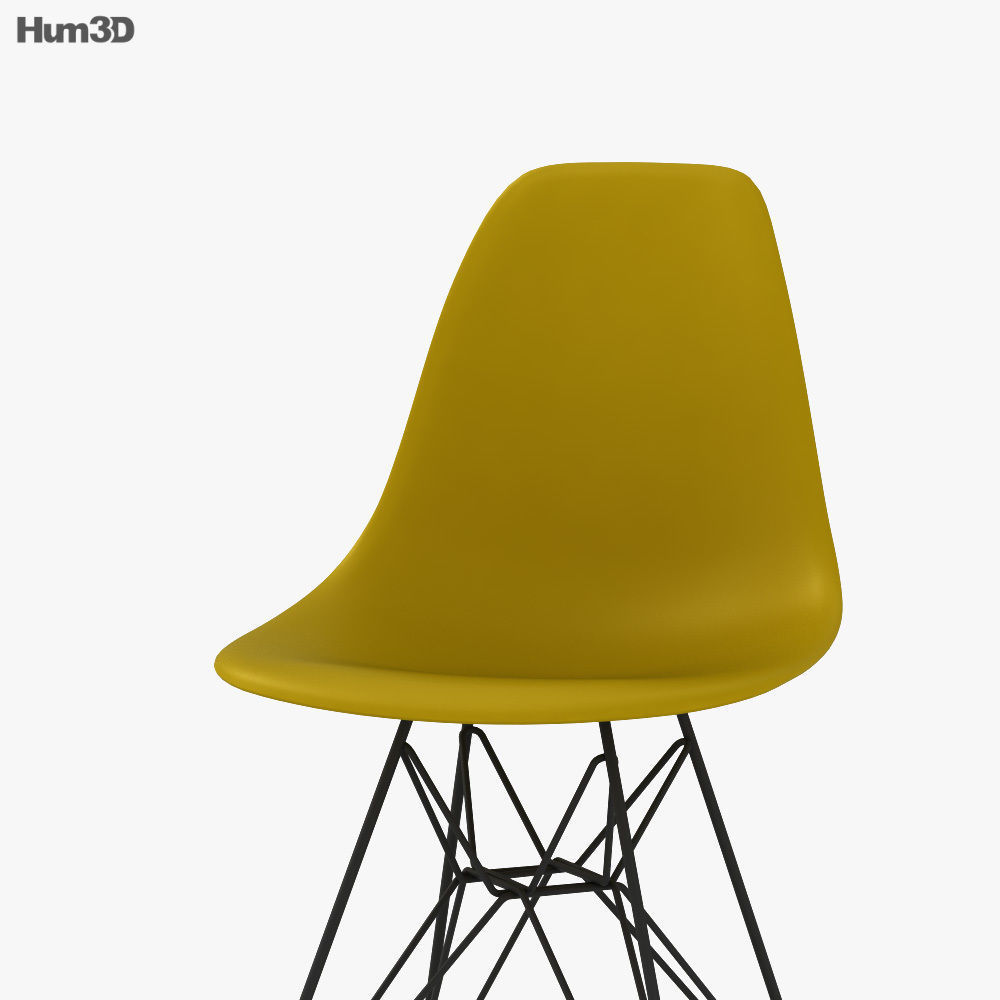 Vitra Eames DSR Side chair 3D model CGTrader