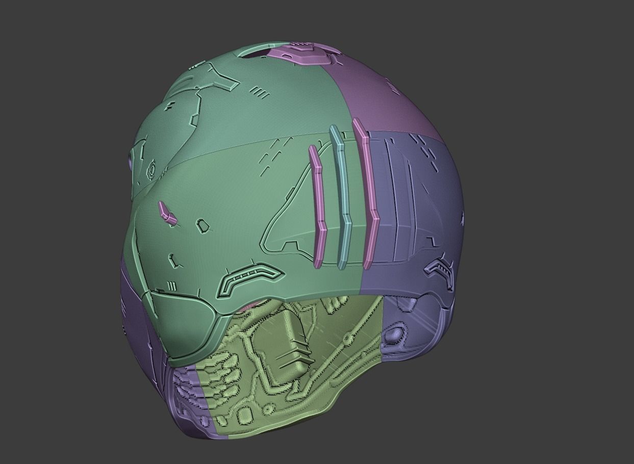 Doom Eternal Helmet-3D model 3D model 3D printable | CGTrader