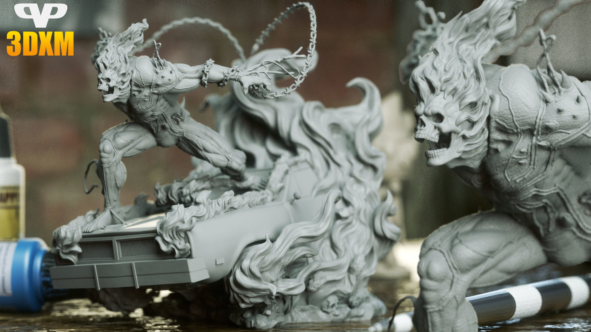 Venomized Ghost Rider STL for 3D Printing ChibiSTL 3DXM 3D model 3D ...