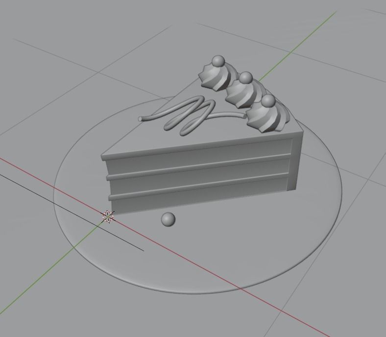 A slice of low poly cake in Blender free 3D model CGTrader
