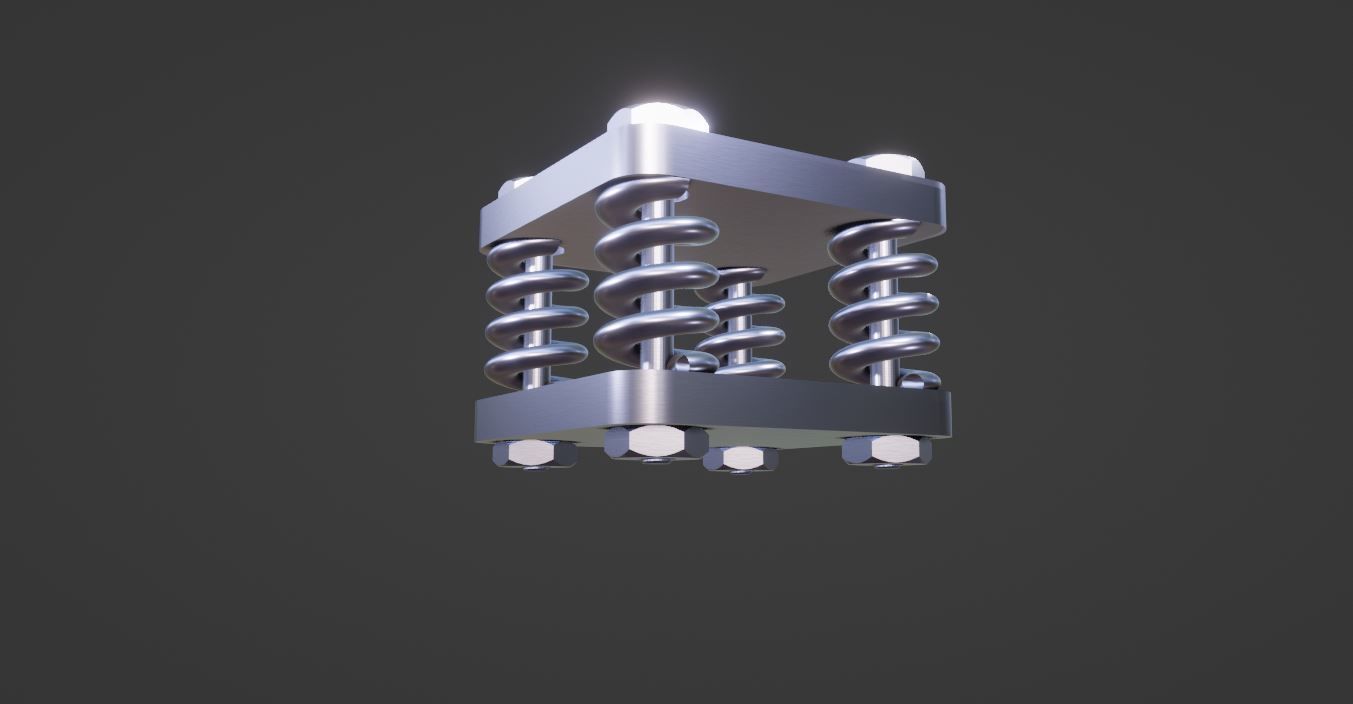 3D model Base Plate Spring Bolt VR / AR / low-poly | CGTrader
