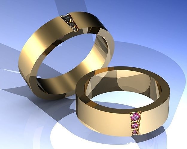 wedding ring 3D printing 3D model 3D printable | CGTrader