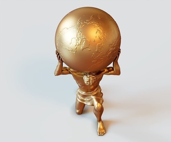 hercules holding the world 3D model 3D printable CGTrader