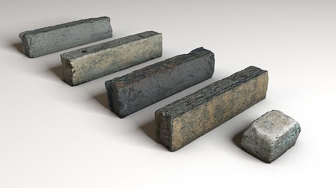Old concrete blocks 3D model | CGTrader