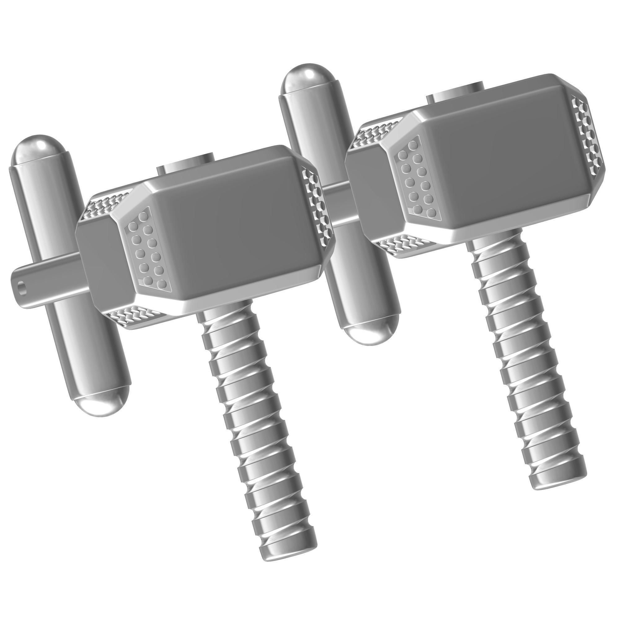 Hammer Cufflink 3D model 3D printable | CGTrader