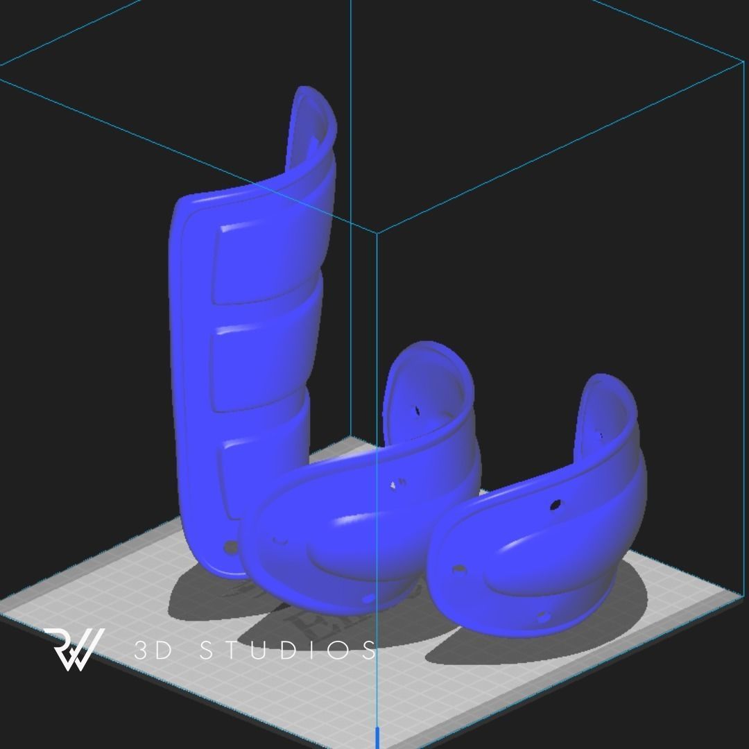 MK2 Ninja Shin Guard STL File 3D model 3D printable CGTrader