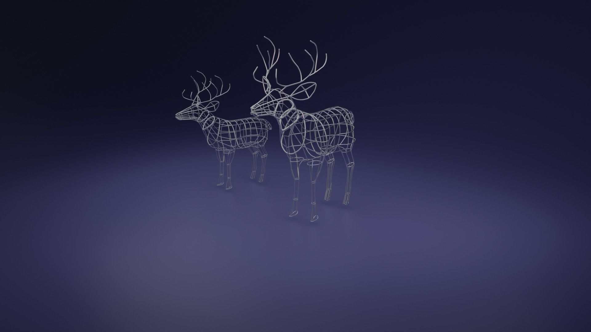 Wire deer 3D model CGTrader