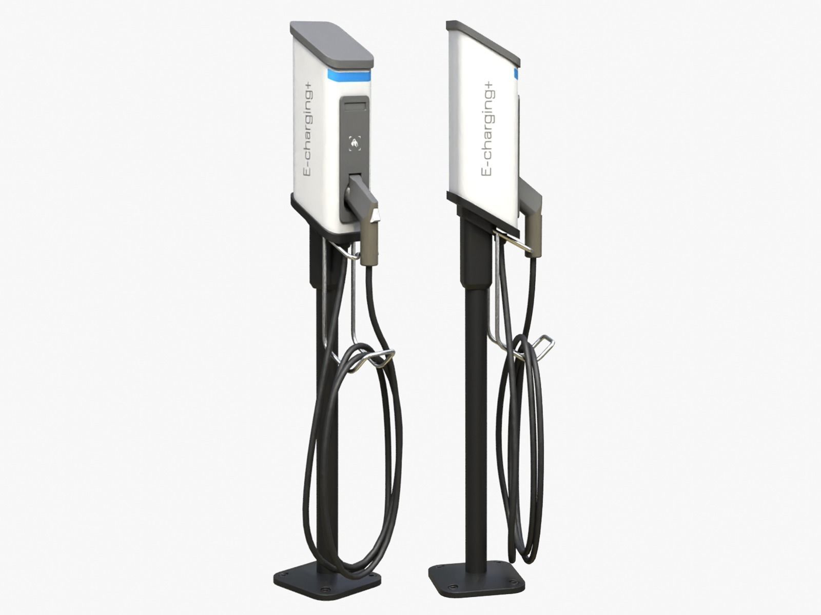 3D model EV Charging Station VR / AR / lowpoly CGTrader