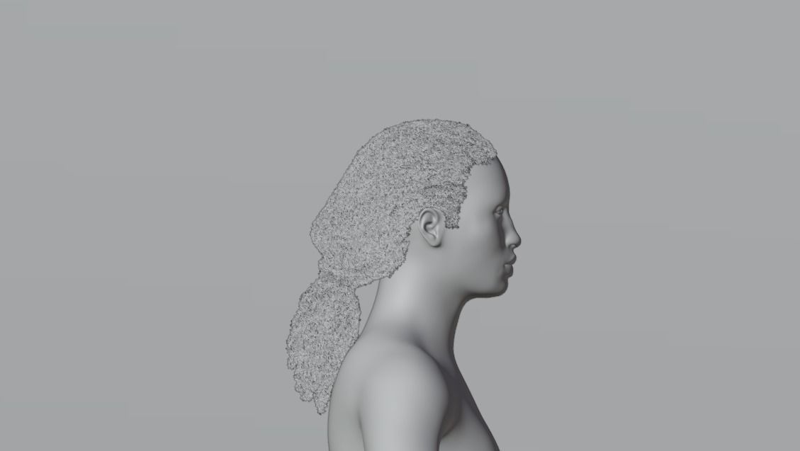 Dread Csec Model Dreadlocks Low Ponytail 3D model | CGTrader