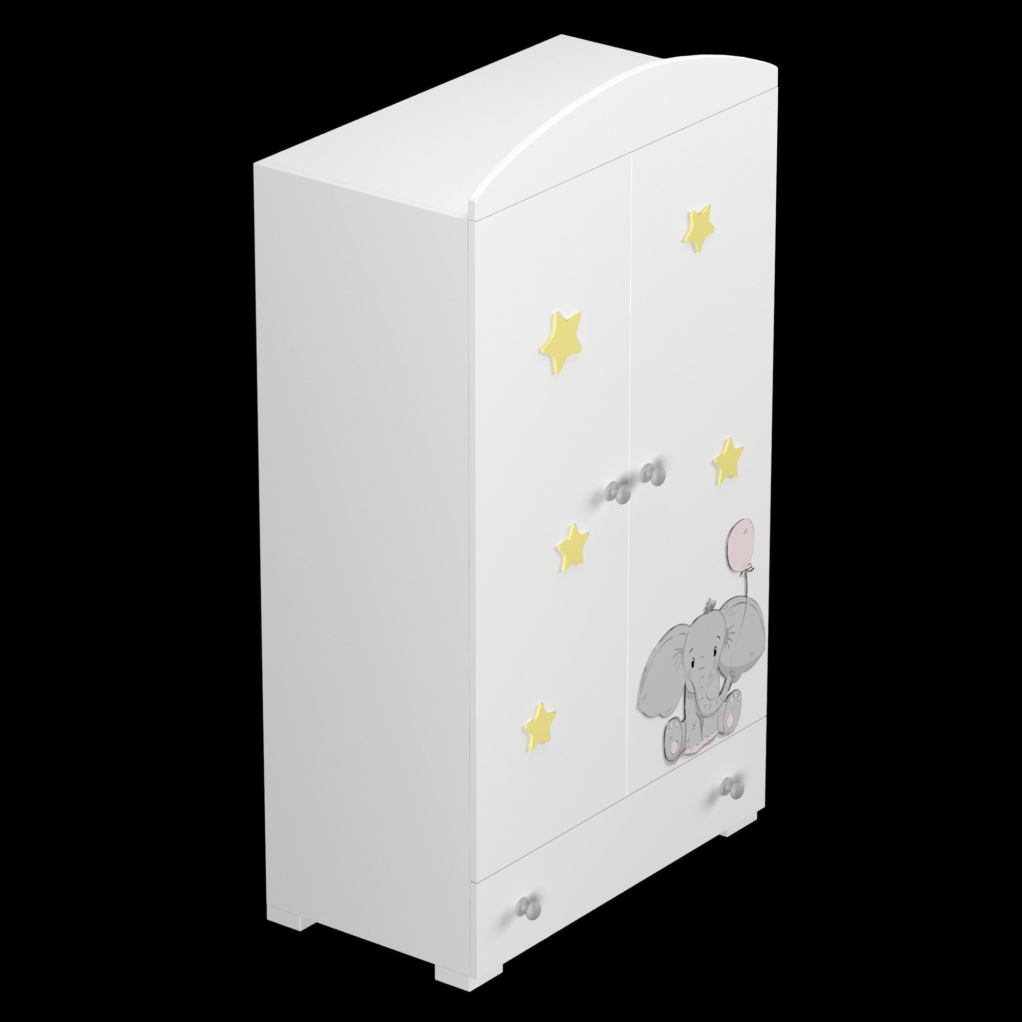 Children furniture set Baby white crib 3D model CGTrader