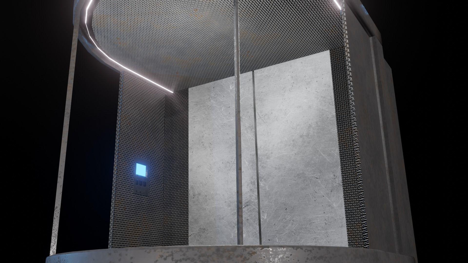 3D model Sci Fi Round Elevator model VR / AR / low-poly | CGTrader