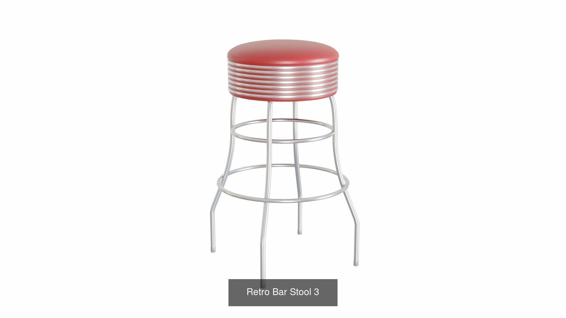Retro Bar Stool Collection CGTrader