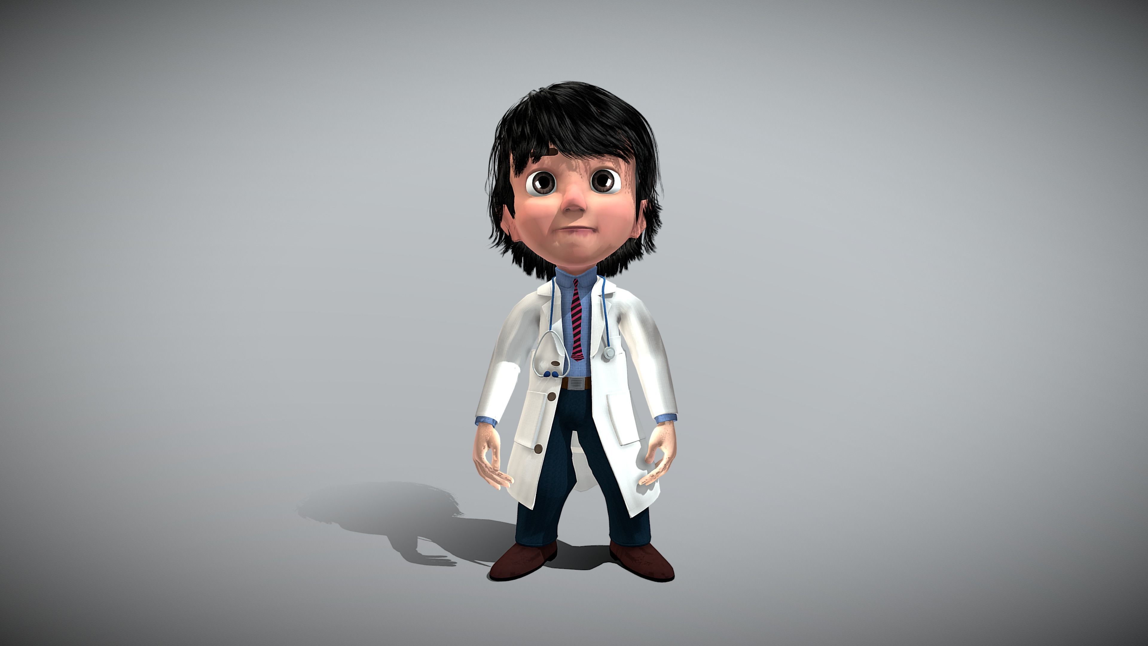 Docter Model Cartoon Doctor 3D model animated rigged | CGTrader