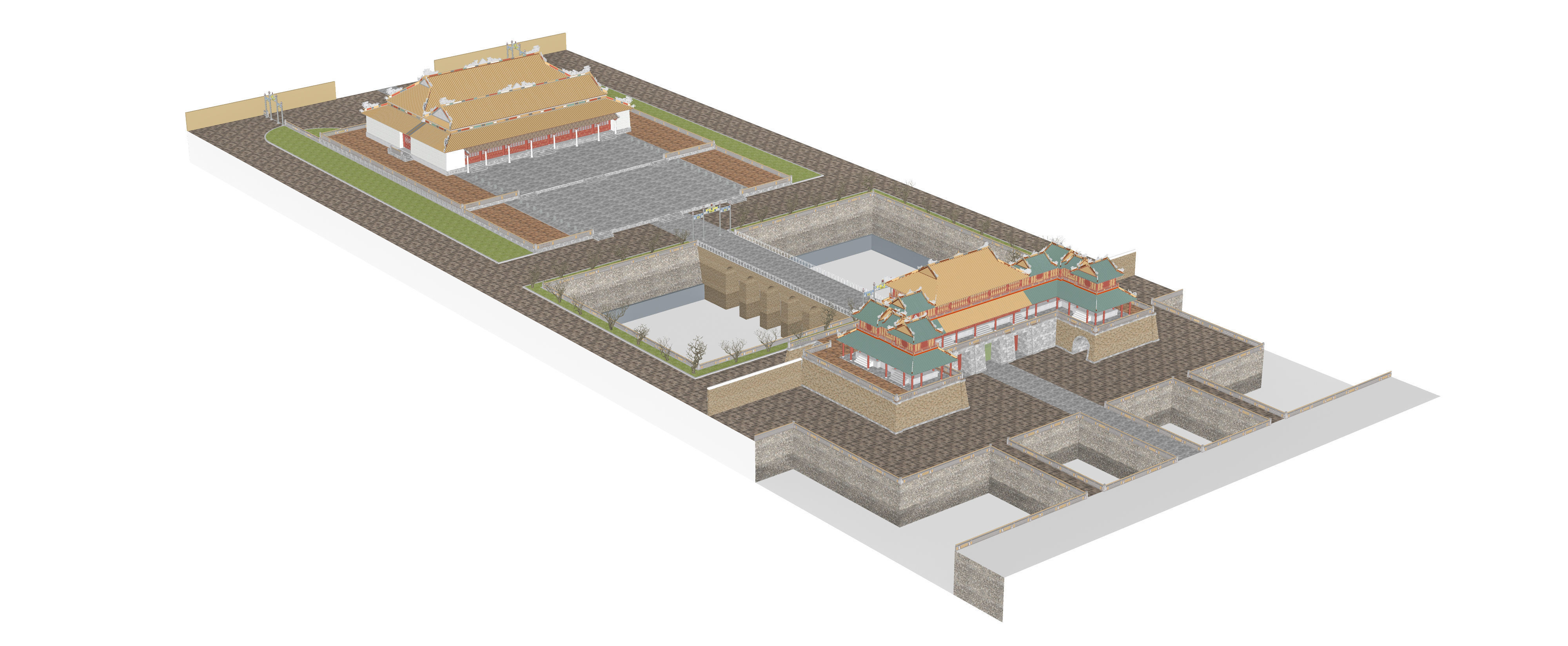 Meridian Gate System Meridian Gate And Hall of Central Harmony 3D model | CGTrader