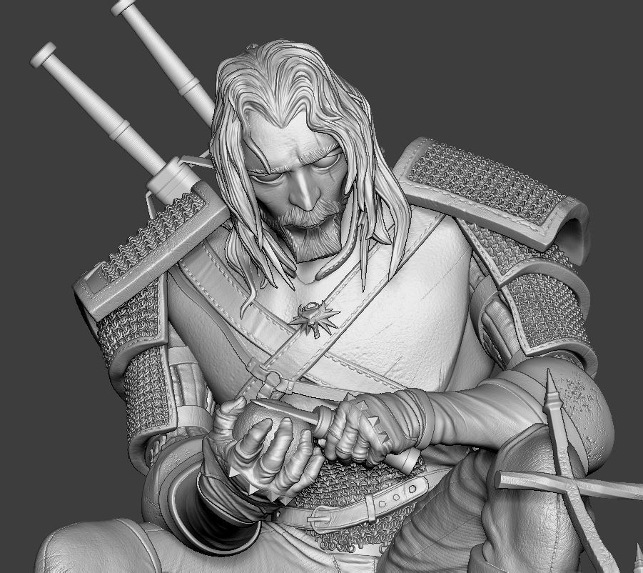 Geralt of Rivia 3D model 3D printable | CGTrader