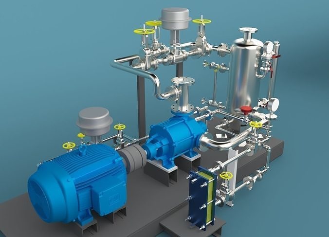 Gas compressor 3D model | CGTrader