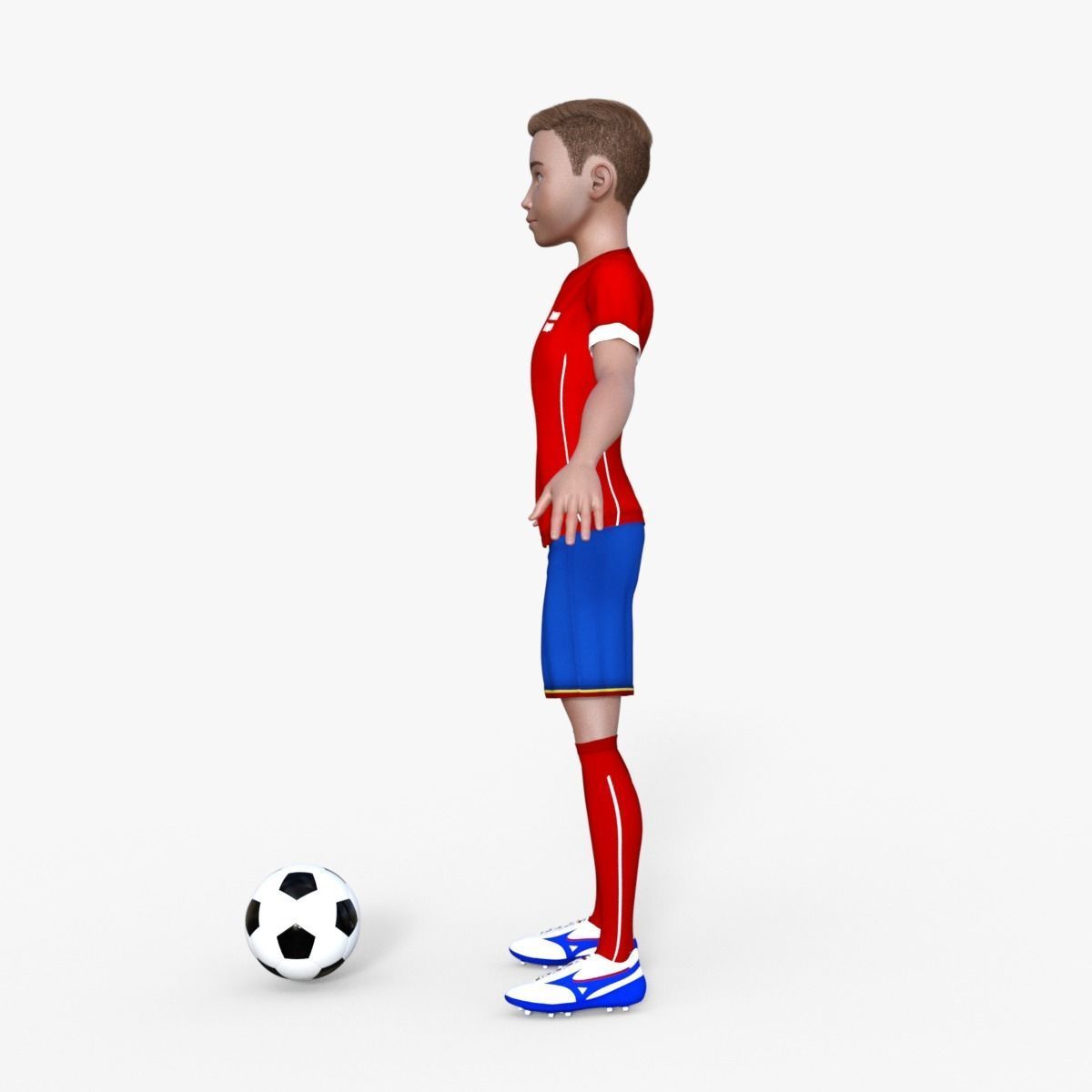 Cartoon Footballer Rigged 3D model rigged CGTrader