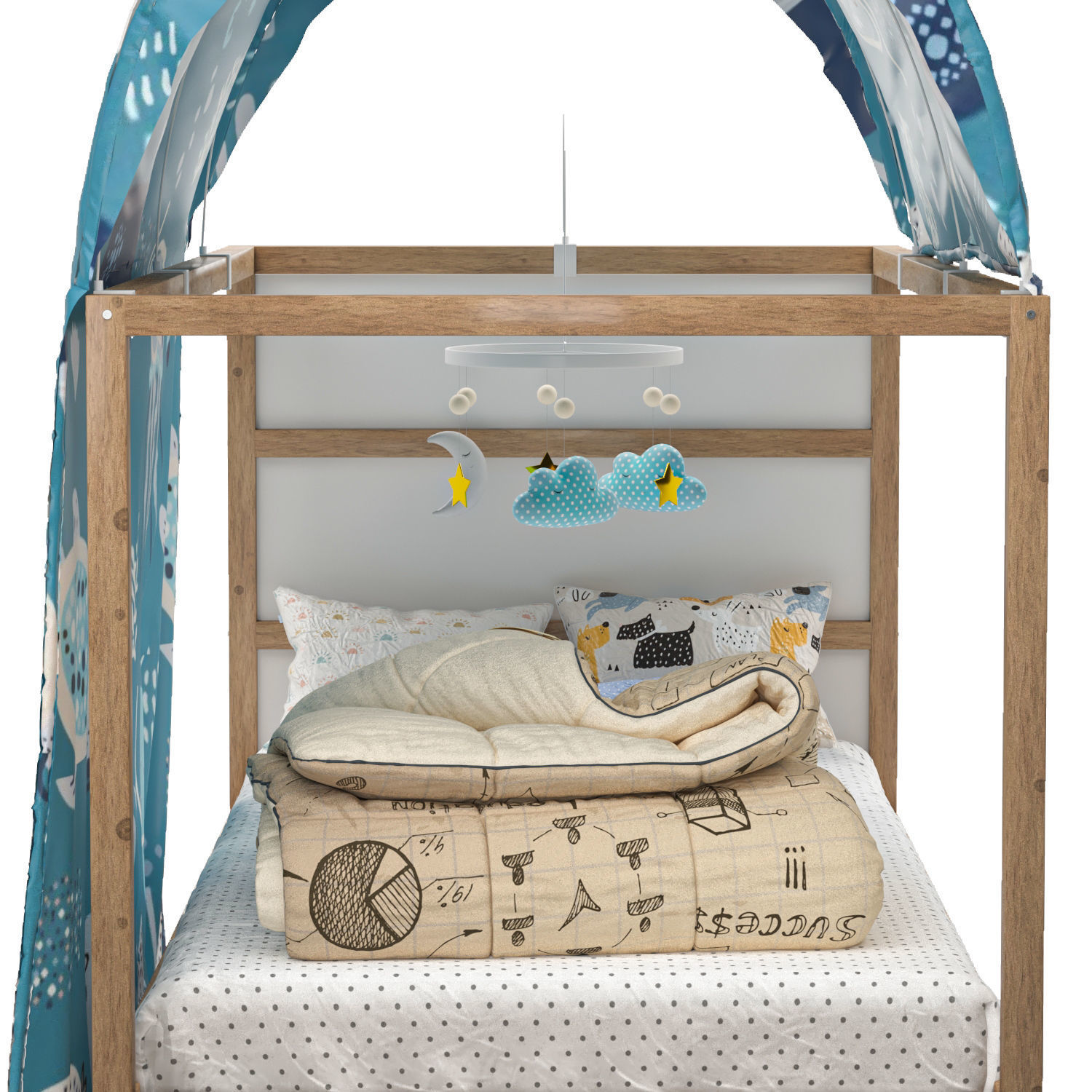 IKEA KURA Tent Bed 3D model CGTrader