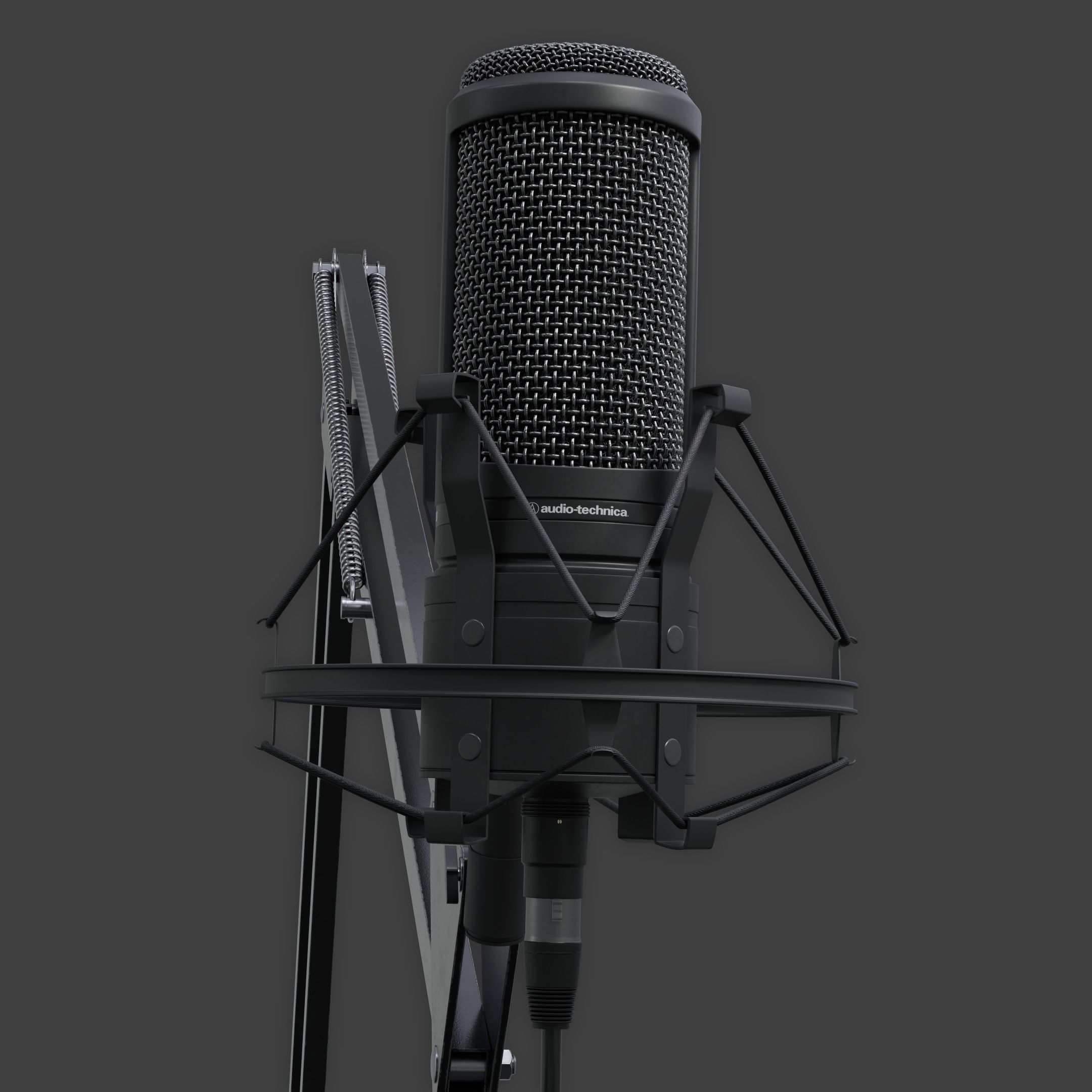 Audio-Technica AT2020 XLR Condenser Microphone 3D model rigged | CGTrader