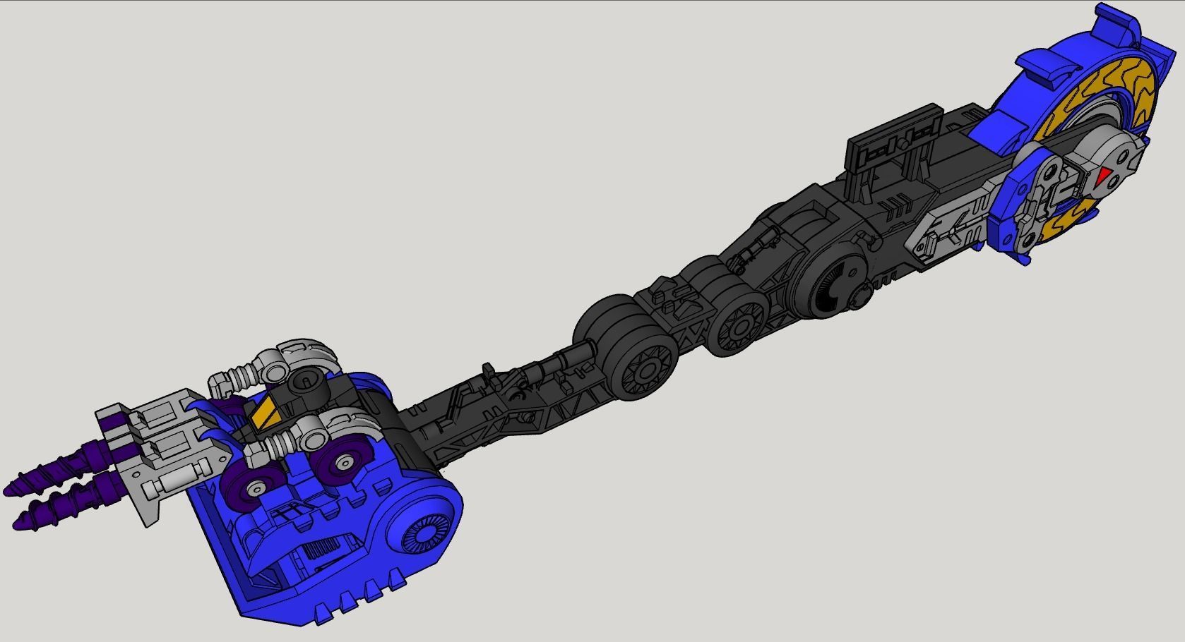 Transformers Drillbit for Cybertron Metroplex 3D model 3D printable