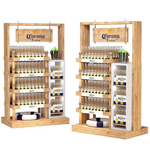 Showcase with beer in a pub 3D model CGTrader