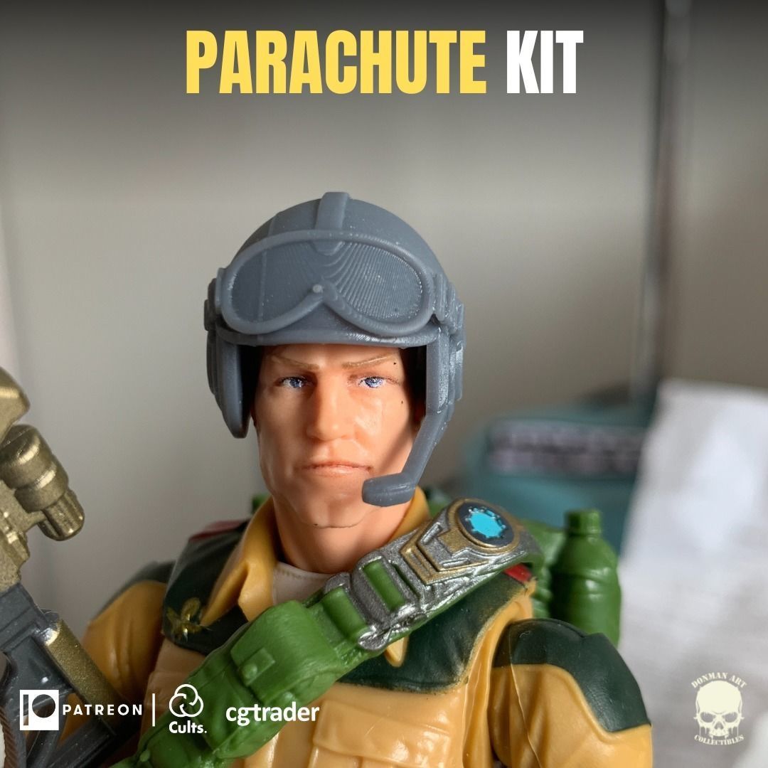 Parachute Kit For Action Figures 3D model 3D printable CGTrader