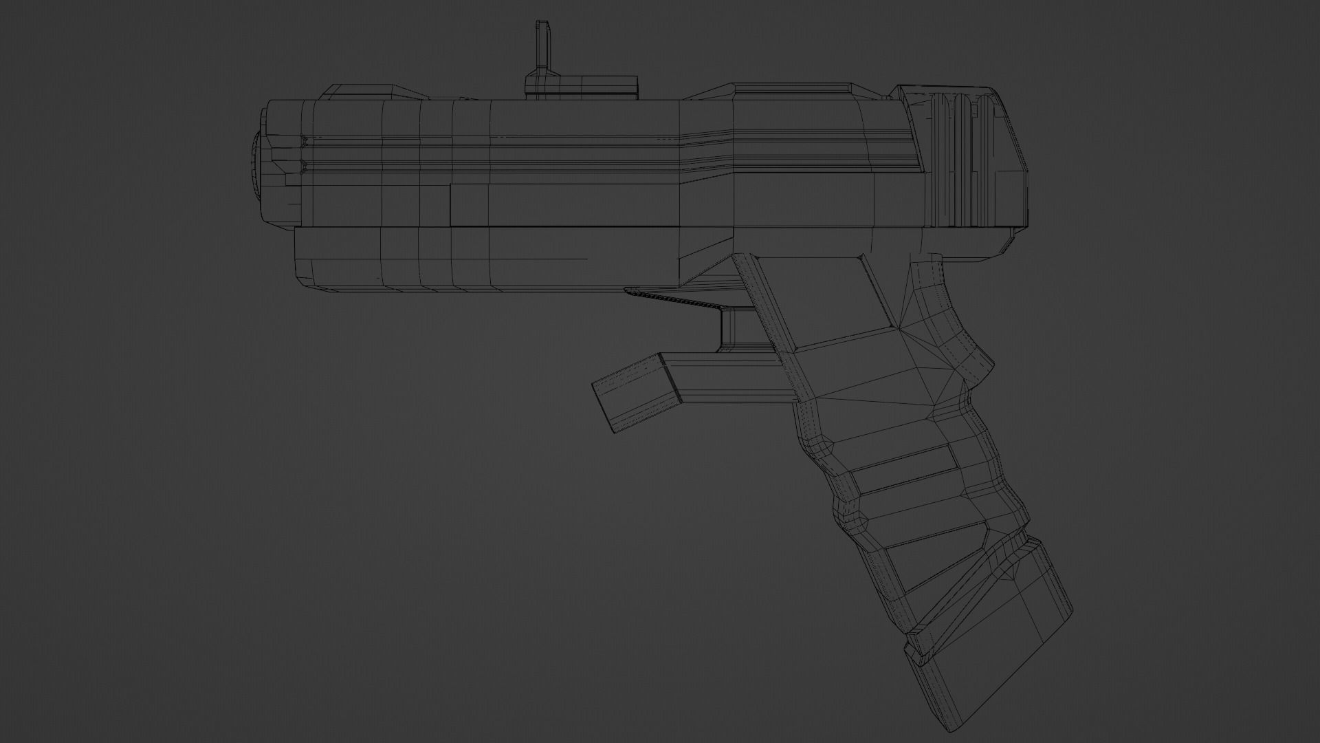 Sci-fi Pistol free VR / AR / low-poly 3D model | CGTrader
