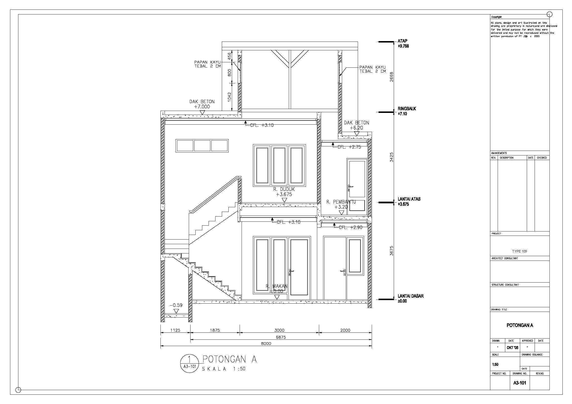 Gambar Detail Rumah Tinggal Minimalis 2 lt 3D model | CGTrader
